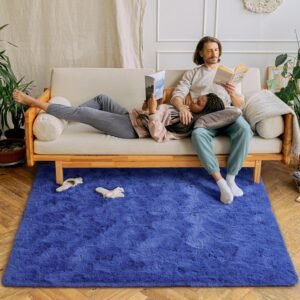 Soft Runner Rugs for Bedroom Living Room Plush Fluffy Rug 2x6 Feet, Shag Furry Area Rug Carpet Non Shedding for Nursery Children Kids Girls Room Home Decorative, Grey