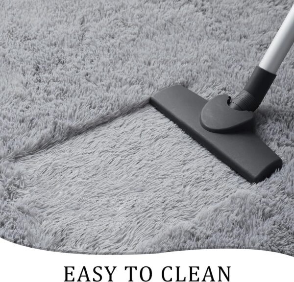 Soft Runner Rugs for Bedroom Living Room Plush Fluffy Rug 2x6 Feet, Shag Furry Area Rug Carpet Non Shedding for Nursery Children Kids Girls Room Home Decorative, Grey