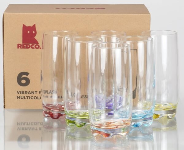 81lqAxwaBbS._AC_SL1500.jpg Vibrant Splash Water, Beverage Highball Glasses, 13.25 Ounce - Set of 6