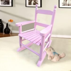 81mXjyjElHL._AC_SL1500.jpg Kids Rocking Chair for Toddlers, Childs Rocker Chair, Wooden Rocking Lounge Chairs, Nursery Rocking Chairs, Outdoor Rocking Chair,Nursery Rocking Chairs for Girl Boy Indoor Outdoor (Light Pink)