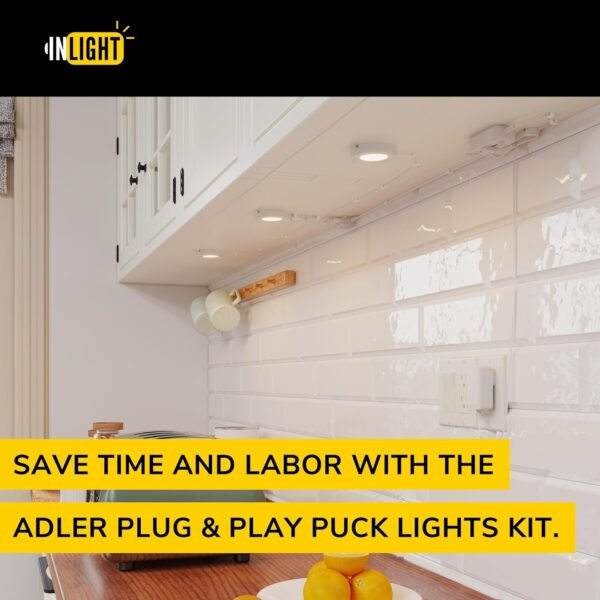 81oECidZHZL._AC_SL1500.jpg 2.75" Wide 3000K Dimmable LED Puck Lights Kit, Plug-in Installation with recessed or Surface Mounted, Bronze Finished, Set of 3, IN-0102-3-BZ