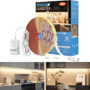 81qjHjwvLGL._AC_SL1500.jpg LED Cabinet Lights, 4 PCS 20inch LED Strip Lights Kit, Under Counter Lighting for Kitchen, Under Desk, Shelf, Display Case,Furniture, 120 LEDs, 1200 Lumen, 4000K Natural White