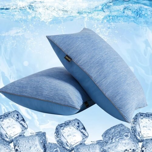 Cooling Bed Pillow Queen Size -2 Pack Hotel Luxury Pillows for Sleeping - Down Filling Supportive Pillows Queen Size Set of 2 for Back Side Stomach Sleepers(20"*28")