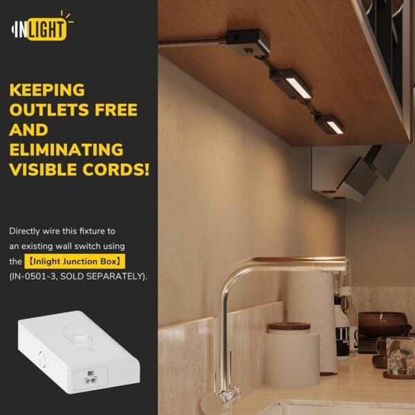 81sKfSDplZL._AC_SL1500.jpg Inlight 16-inch Swivel LED Under Cabinet Lighting, 2 Color Levels, 2700K/4000K, Dimmable with Wall Dimmers, Plugged-in Only, Bronze Finished, IN-0109-4-BZ