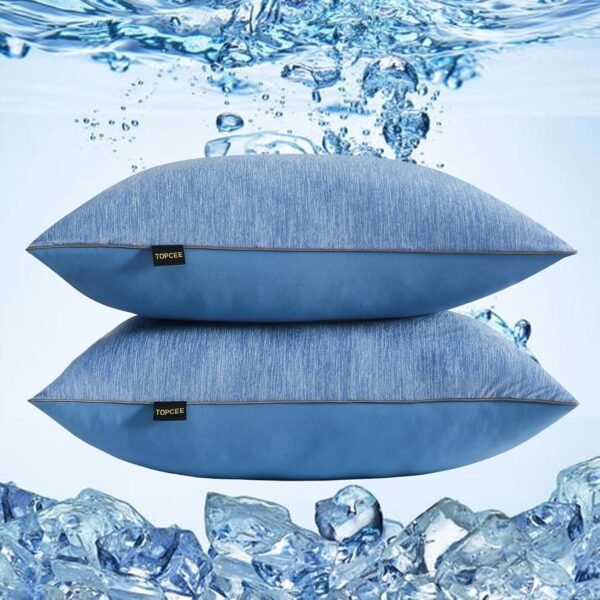 Cooling Bed Pillow Queen Size -2 Pack Hotel Luxury Pillows for Sleeping - Down Filling Supportive Pillows Queen Size Set of 2 for Back Side Stomach Sleepers(20"*28")