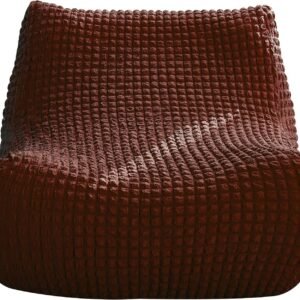 Single Seated Foam Sofa Covers, One Piece 3D High Density Couch Covers, Removable and Machine Washable Covers, Universally Matched with All Floor Sofas On The Market (Seersucker Milky White)