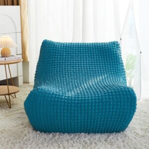 Single Seated Foam Sofa Covers, One Piece 3D High Density Couch Covers, Removable and Machine Washable Covers, Universally Matched with All Floor Sofas On The Market (Seersucker Milky White)