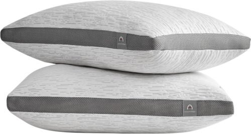 81uX83iRyXL._AC_SL1500.jpg Pillows Queen Size Set of 2 - Rayon Derived from Bamboo Cool Cover, Soft Down Alternative Fluffy Filling, Cooling Breathable Pillow, Adjustbale Pillows for Side Back Stomach Sleepers