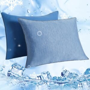 Cooling Bed Pillow Queen Size -2 Pack Hotel Luxury Pillows for Sleeping - Down Filling Supportive Pillows Queen Size Set of 2 for Back Side Stomach Sleepers(20"*28")