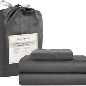 Queen Sheet Set, 4 Pc Queen Size Sheets Set, 450 Thread Count 100% Cotton Sheets, Cooling Sheets Queen Size, Soft and Breathable Bed Sheets Queen, Deep Pocket Queen Sheets - Ivory