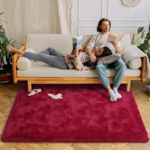 Soft Runner Rugs for Bedroom Living Room Plush Fluffy Rug 2x6 Feet, Shag Furry Area Rug Carpet Non Shedding for Nursery Children Kids Girls Room Home Decorative, Grey