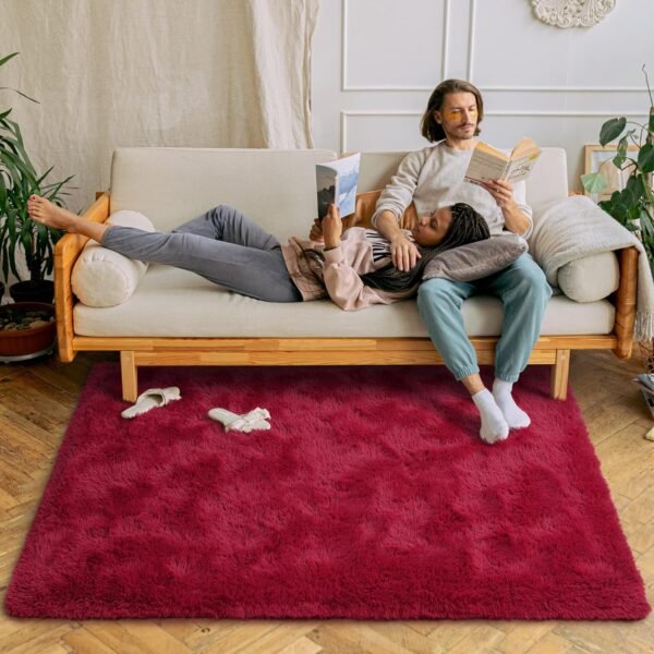 Soft Runner Rugs for Bedroom Living Room Plush Fluffy Rug 2x6 Feet, Shag Furry Area Rug Carpet Non Shedding for Nursery Children Kids Girls Room Home Decorative, Grey