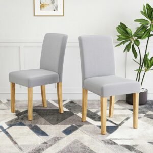 Dining Chairs, Kitchen Chairs Set of 2 with Solid Wood Legs, Armless Upholstered Indoor Kitchen Dining Room Chairs for Dining Room, Kitchen Chairs Parson Chairs