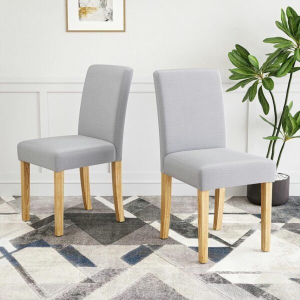 Dining Chairs, Kitchen Chairs Set of 2 with Solid Wood Legs, Armless Upholstered Indoor Kitchen Dining Room Chairs for Dining Room, Kitchen Chairs Parson Chairs