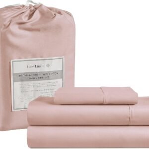 Queen Sheet Set, 4 Pc Queen Size Sheets Set, 450 Thread Count 100% Cotton Sheets, Cooling Sheets Queen Size, Soft and Breathable Bed Sheets Queen, Deep Pocket Queen Sheets - Ivory