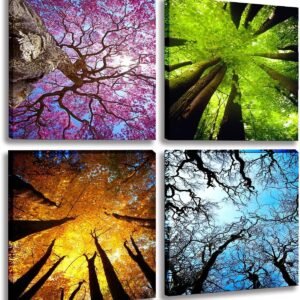 911V0TvBbWL._AC_SL1500.jpg Wall Art Decor - 4 Panels Sunflower Canvas Wall Art Giclee Modern Home Decoration Watercolor Poster Canvas Picture for Living Room Ready to Hang