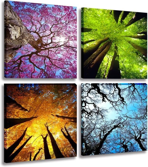 911V0TvBbWL._AC_SL1500.jpg Wall Art Decor - 4 Panels Sunflower Canvas Wall Art Giclee Modern Home Decoration Watercolor Poster Canvas Picture for Living Room Ready to Hang