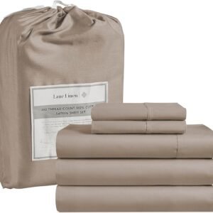 Queen Sheet Set, 4 Pc Queen Size Sheets Set, 450 Thread Count 100% Cotton Sheets, Cooling Sheets Queen Size, Soft and Breathable Bed Sheets Queen, Deep Pocket Queen Sheets - Ivory