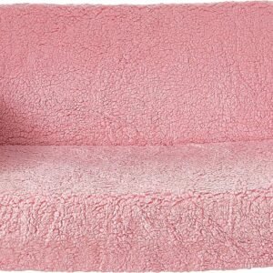 91G813nm31S._AC_SL1500.jpg Delta Children Cozee Flip-Out Sherpa 2-in-1 Convertible Sofa to Lounger for Kids, Pink