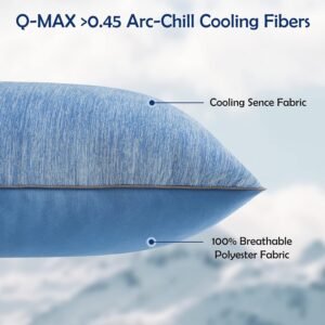 Cooling Bed Pillow Queen Size -2 Pack Hotel Luxury Pillows for Sleeping - Down Filling Supportive Pillows Queen Size Set of 2 for Back Side Stomach Sleepers(20"*28")