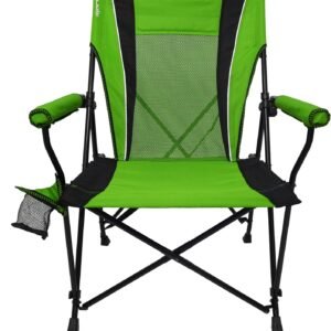 Dual Lock Portable Chair with Cooler - Vik Black, Folding, Camping, 300 lb Capacity, 2 Cup Holders