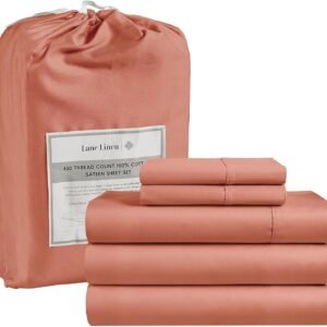 Queen Sheet Set, 4 Pc Queen Size Sheets Set, 450 Thread Count 100% Cotton Sheets, Cooling Sheets Queen Size, Soft and Breathable Bed Sheets Queen, Deep Pocket Queen Sheets - Ivory
