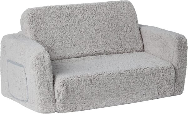 91_-muH83KS._AC_SL1500.jpg Delta Children Cozee Flip-Out Sherpa 2-in-1 Convertible Sofa to Lounger for Kids, Pink
