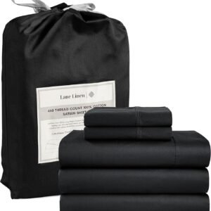 Queen Sheet Set, 4 Pc Queen Size Sheets Set, 450 Thread Count 100% Cotton Sheets, Cooling Sheets Queen Size, Soft and Breathable Bed Sheets Queen, Deep Pocket Queen Sheets - Ivory