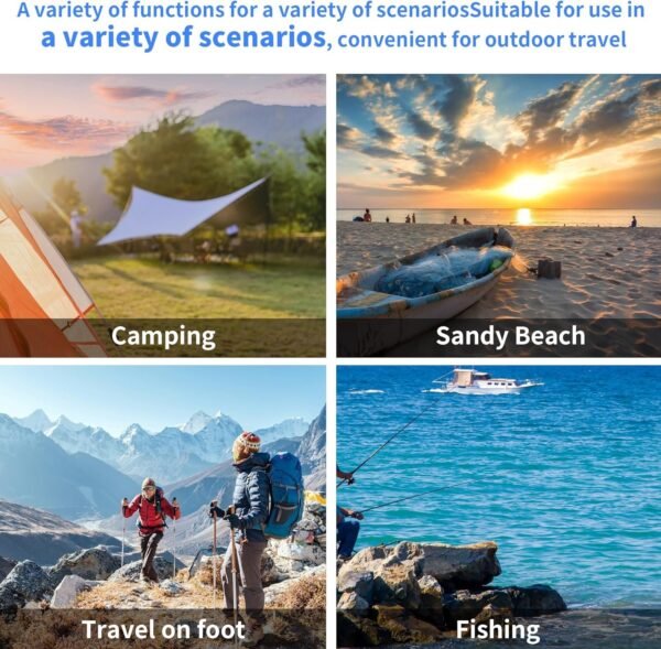 91ilMV8Ea_L._AC_SL1500.jpg Portable Camping Chair, Lightweight Folding Chair Beach Chair with Side Pockets for Outdoor Camp, Backpacking, Travel, Beach, Picnic, Hiking