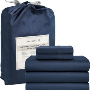 Queen Sheet Set, 4 Pc Queen Size Sheets Set, 450 Thread Count 100% Cotton Sheets, Cooling Sheets Queen Size, Soft and Breathable Bed Sheets Queen, Deep Pocket Queen Sheets - Ivory