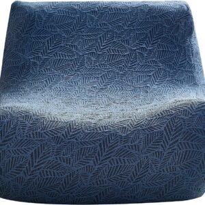 Single Seated Foam Sofa Covers, One Piece 3D High Density Couch Covers, Removable and Machine Washable Covers, Universally Matched with All Floor Sofas On The Market (Seersucker Milky White)