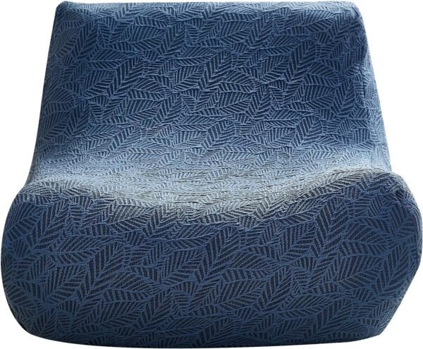 Single Seated Foam Sofa Covers, One Piece 3D High Density Couch Covers, Removable and Machine Washable Covers, Universally Matched with All Floor Sofas On The Market (Seersucker Milky White)