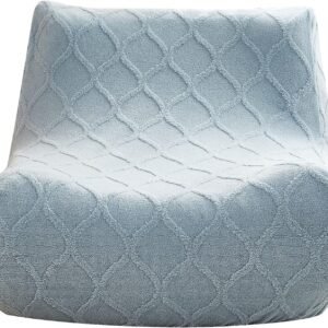 Single Seated Foam Sofa Covers, One Piece 3D High Density Couch Covers, Removable and Machine Washable Covers, Universally Matched with All Floor Sofas On The Market (Seersucker Milky White)