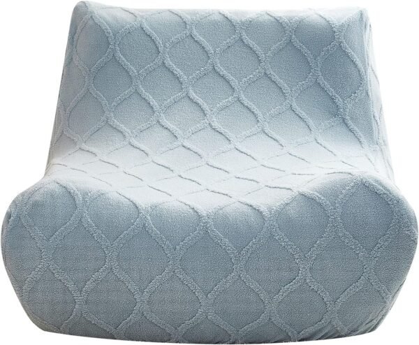 Single Seated Foam Sofa Covers, One Piece 3D High Density Couch Covers, Removable and Machine Washable Covers, Universally Matched with All Floor Sofas On The Market (Seersucker Milky White)