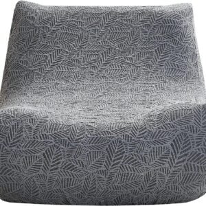 Single Seated Foam Sofa Covers, One Piece 3D High Density Couch Covers, Removable and Machine Washable Covers, Universally Matched with All Floor Sofas On The Market (Seersucker Milky White)