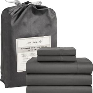 Queen Sheet Set, 4 Pc Queen Size Sheets Set, 450 Thread Count 100% Cotton Sheets, Cooling Sheets Queen Size, Soft and Breathable Bed Sheets Queen, Deep Pocket Queen Sheets - Ivory