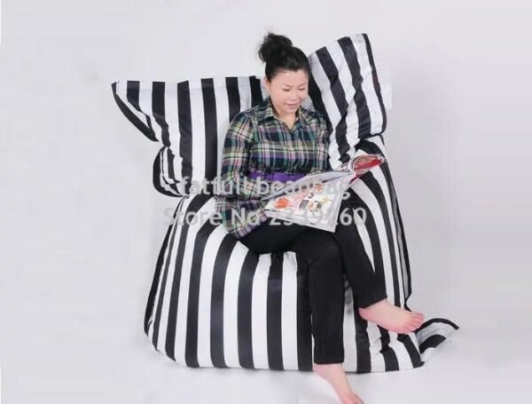 Cover-only-No-Filler-Cotton-fabric-Black-strip-fashion-bean-bag-READING-chair-living-room-beanbag_752065cf-28ff-447e-9f07-04dc7dfbcd09.jpg Cover only No Filler - Cotton fabric Black strip fashion bean bag READING chair, living room beanbag sofa cushion 56 x 72 inch