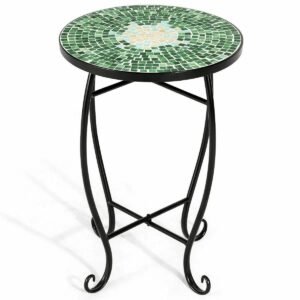 Outdoor Indoor Accent Table Plant Stand Scheme Garden Steel Ocean  Home Furniture