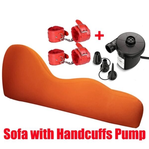 Inflatable Sofa Bed Chaise Furniture Love Pillow Make Love Air Pump Rocking Seat Toy Chair Bedroom Husband And Wife Night Bed