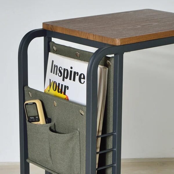 Modern Metal Sofa Side Table Coffee Tables for Sale Living Room Furniture Small Black Round Coffee Table with Wheel