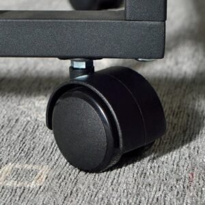 Modern Metal Sofa Side Table Coffee Tables for Sale Living Room Furniture Small Black Round Coffee Table with Wheel