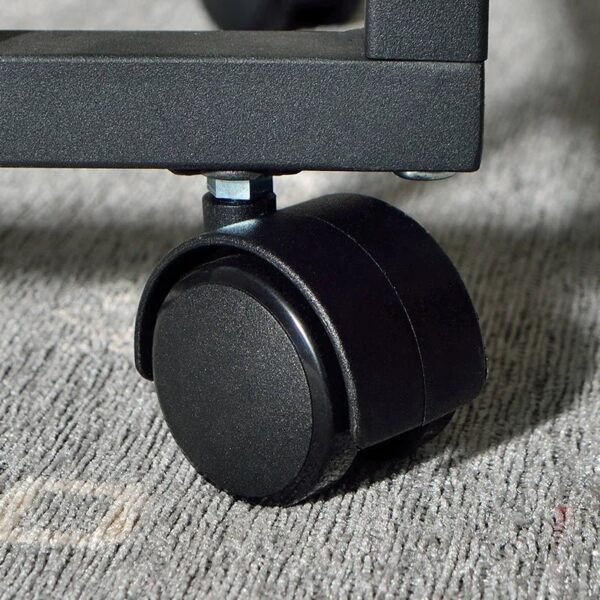 Modern Metal Sofa Side Table Coffee Tables for Sale Living Room Furniture Small Black Round Coffee Table with Wheel