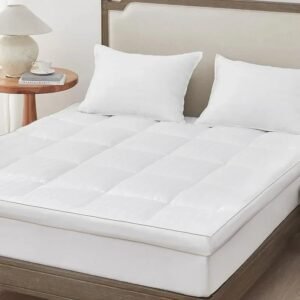 Natural Soybean Fibre Overfilled Plush Pillow Floor Mattress with 8-21 Inch Mattress Protector Pocket 60''x80'' Tatami