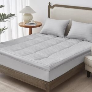Natural Soybean Fibre Overfilled Plush Pillow Floor Mattress with 8-21 Inch Mattress Protector Pocket 60''x80'' Tatami